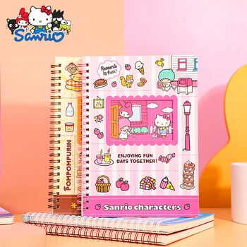 2pcs Sanrio גבוהה סדרה היופי המצויר A5 הגליל היד חשבונות Kawaii Kuromi Mymelody Pompompurin ילדה חמודה כתיבה הסיטוניים