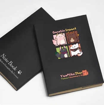 Genshin השפעה יאי מיקו Zhongli יומן מחברת הספר נייר אג ' נדה לוח מתכנן Sketchbook מתנה לילדים מחברות 1638